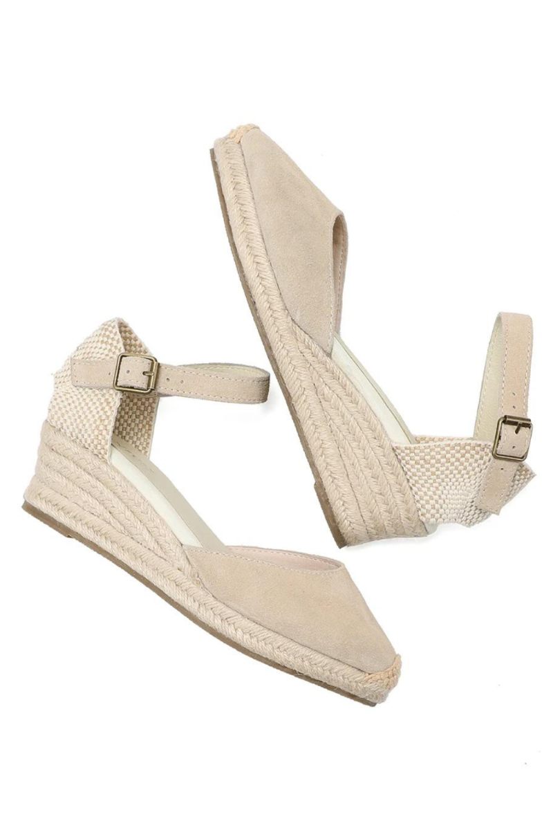 Äkta Öppna Solida Sandaler Elastisk Casual Sandal För Kvinnor