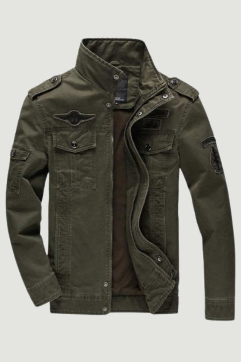 Army Military Jacka Herr Vår Höst Cotton Washed Coat Flerficks Pilot Bomber Tactical Flight Jackor