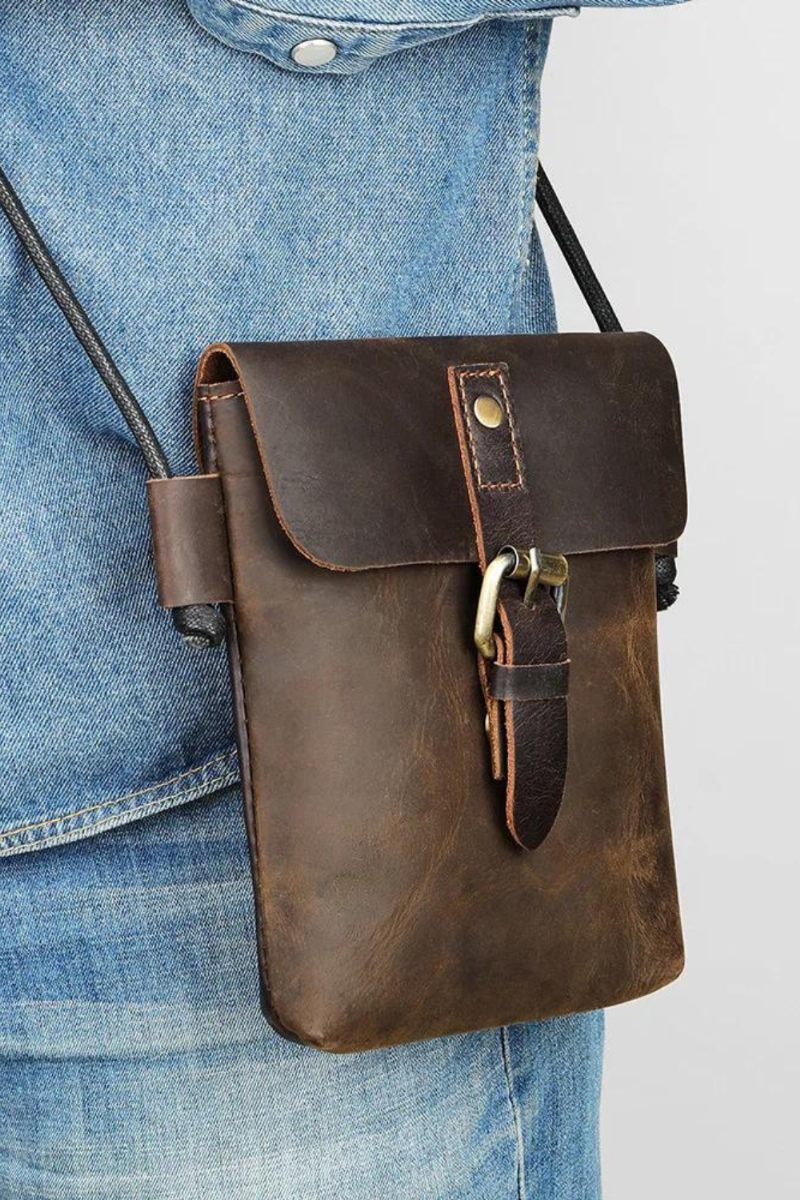 Axelväska Äkta Läder Small Sling Bags Mjukt Crossbody-väska