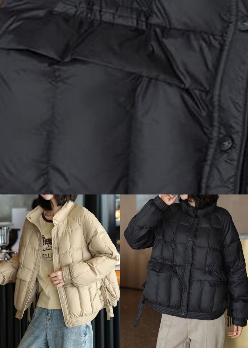 Beige Duck Down Canada Goose Jacka Side Open Oversized Winter - Dunjackor för kvinnor