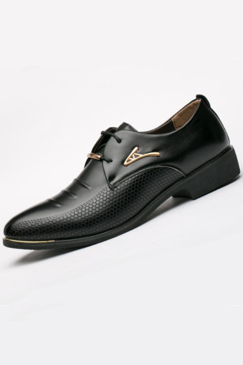 Business Dress Herr Skor Klassiskt Läder Kostymer Sko Slip On Shoe Oxfords