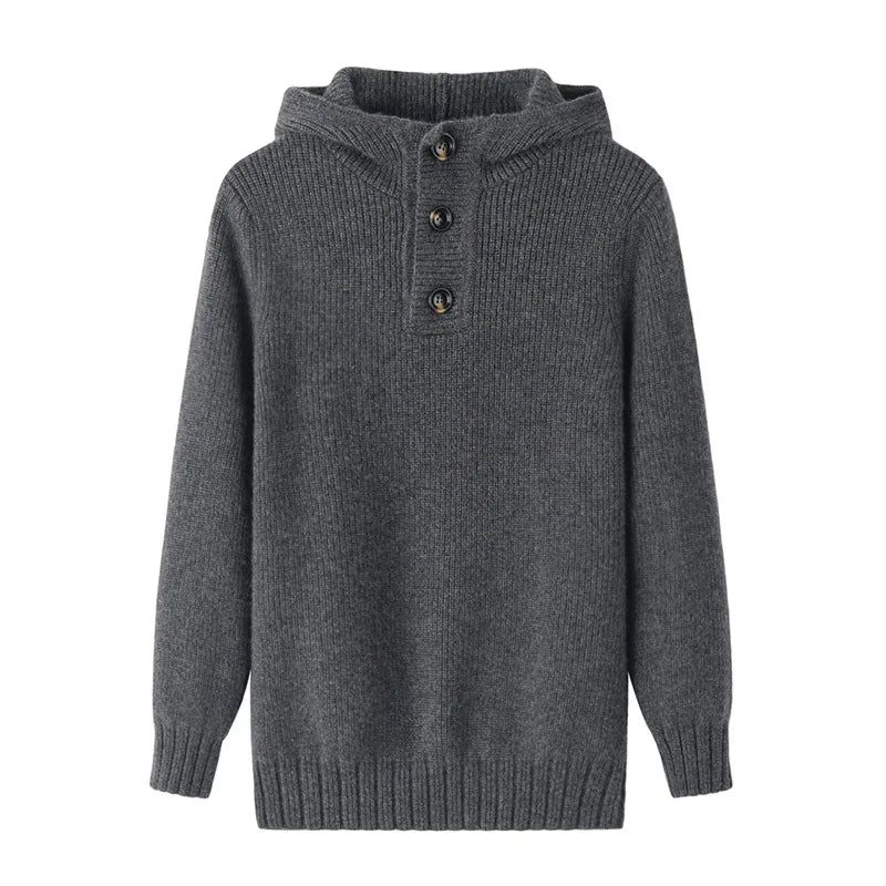 Cashmere Unisex Grovt Garn Damtröjor Herrtröja - Brun