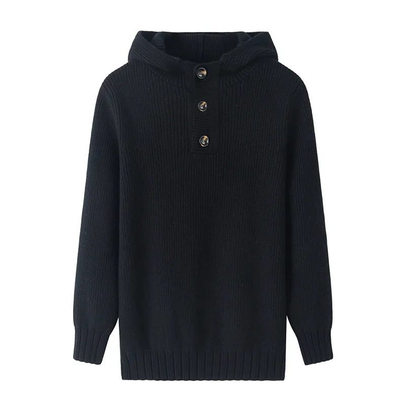 Cashmere Unisex Grovt Garn Damtröjor Herrtröja - Brun