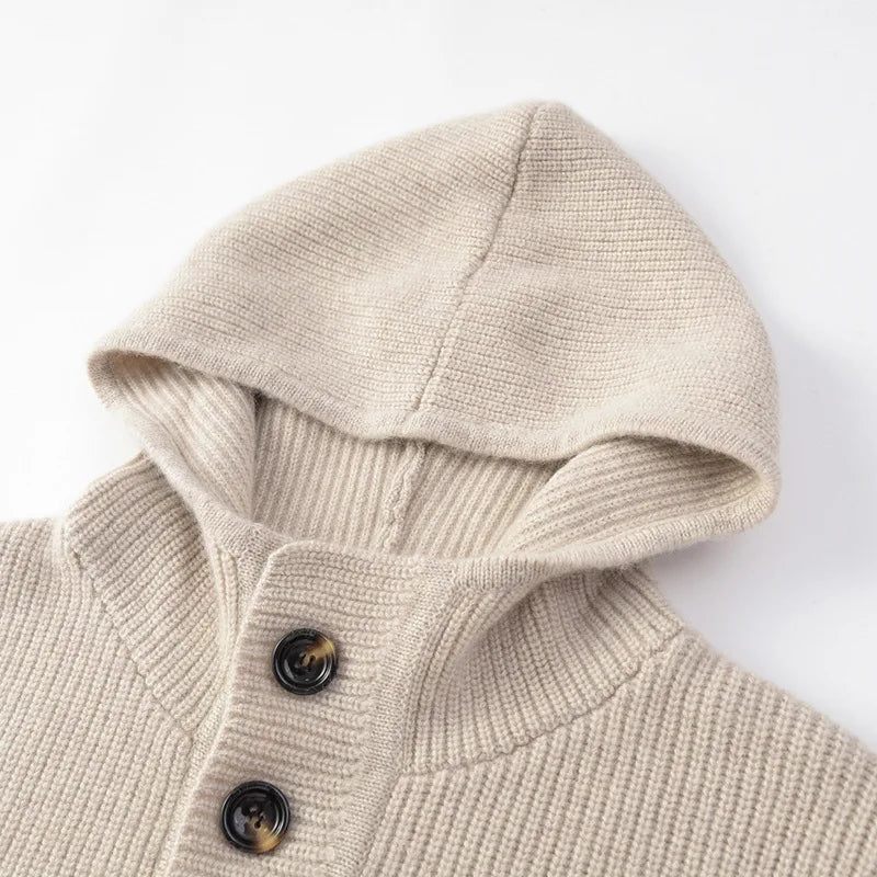 Cashmere Unisex Grovt Garn Damtröjor Herrtröja - Brun