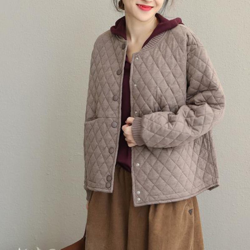 Casual Korea Style Short Thicken Coat Ny Lös Jacka För Kvinnor