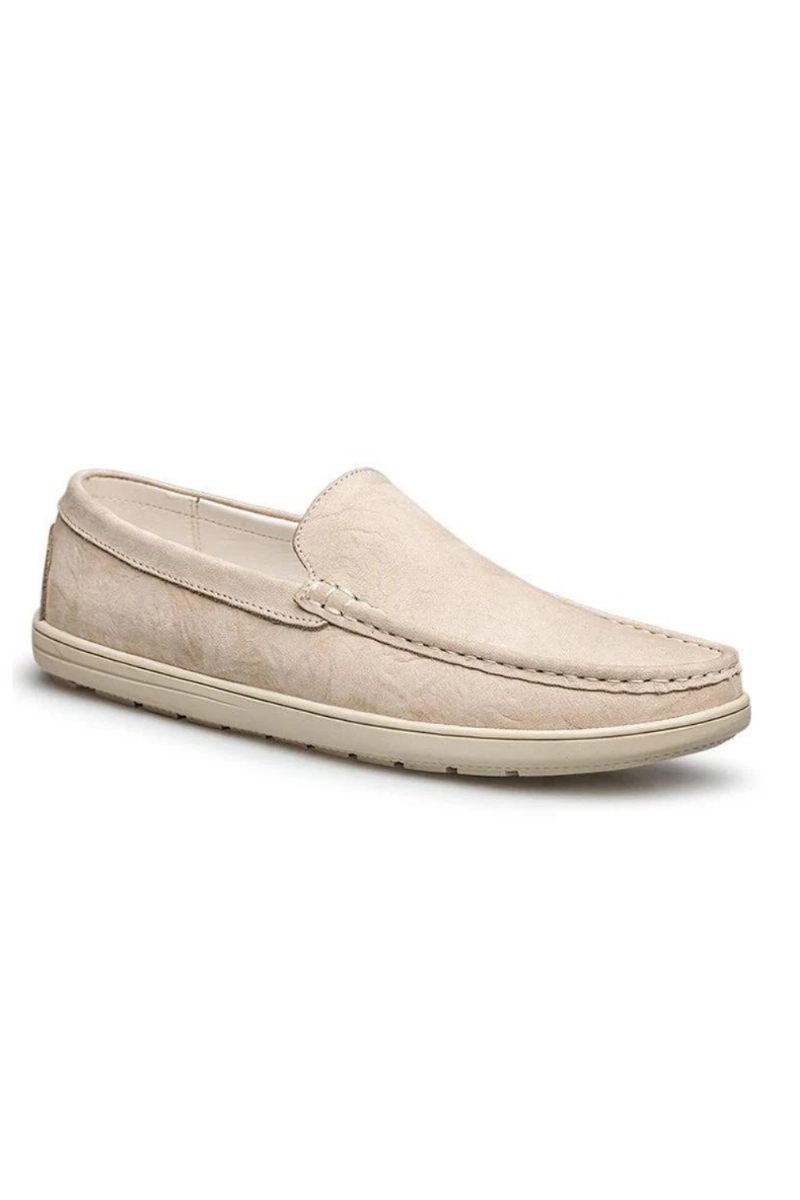 Casual Spring Herrskor Slip On Äkta Läder Loafers Bekväma Handgjorda Designerskor