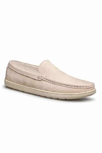 Casual Spring Herrskor Slip On Äkta Läder Loafers Bekväma Handgjorda Designerskor