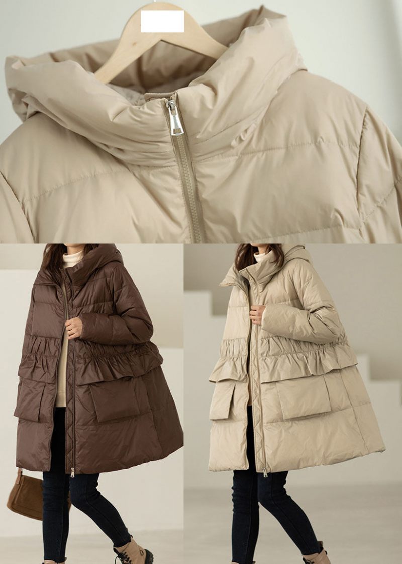 Chokladfickor Duck Down Rocks Hooded Winter - Aprikos