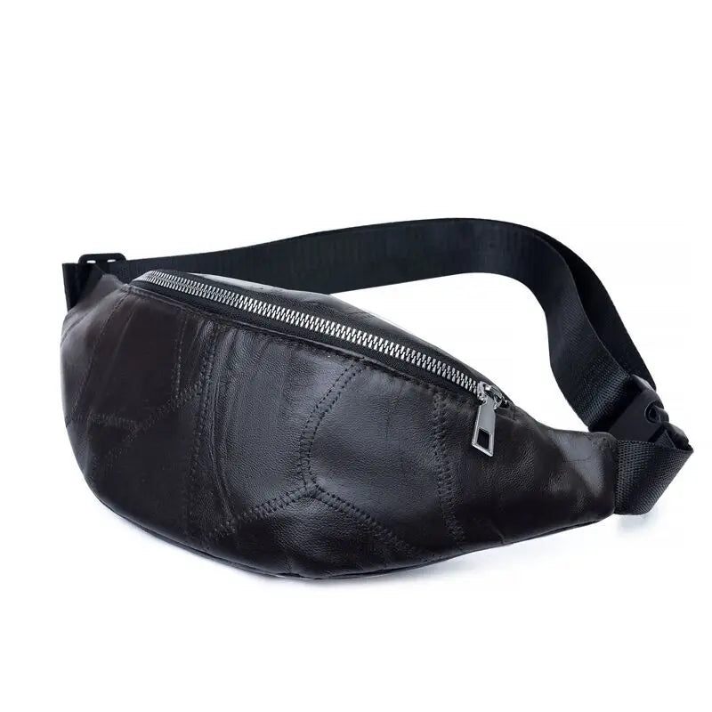 Dam Läderpåse Sac Fanny Pack Sac Femme Packs Midjepack Bröstväska - Blå