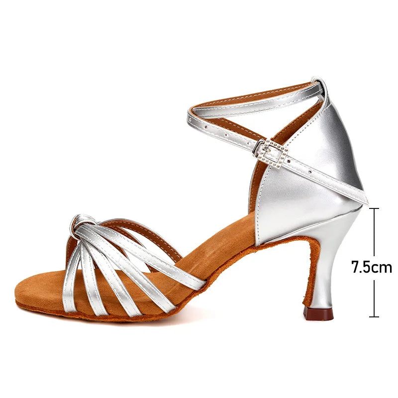 Dam Skor Dam Ballroom Tävlingsskor Sandaler Elegant - 7.5Cm Svart