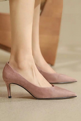 Damskor Sommar Tunna Höga Klackar Elegant Toe Slip Kvinnliga Pumps