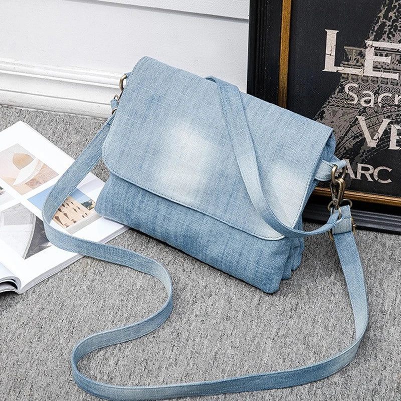 Design Kvinnor Axelväska Liten Storlek Crossbody Väska Blå Designer Kvinnlig Handväska Casual Straps - Mörkblå