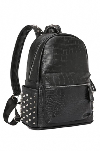 Design Unisex-ryggsäck Stor Kapacitet Daypack Alligator Laptopväska Reseryggsäckar Svart