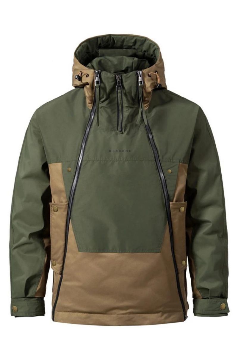 Dunjacka Herr Vinter Pufferjacka Color Block Patchwork Kappor Man Cargo Dunrock Campingjackor