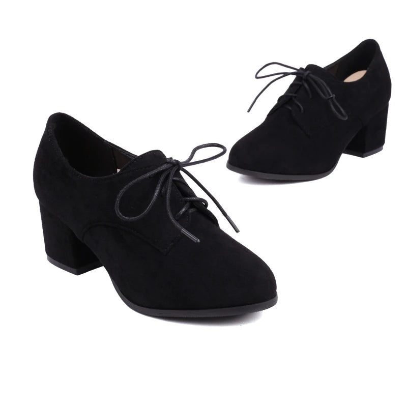 Elegant Låg Klack Loafer Skor Oxford Party Dam - Svart