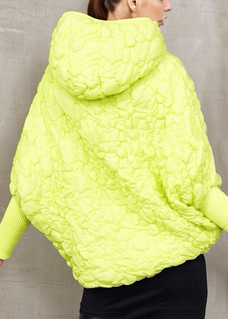 Fashion Yellow Zip Up-mantel Duck Down Vinterdunkappa - Blå