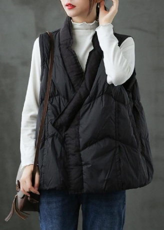 Gör-det-själv Svart Mode Warm Winter Puffer Vest