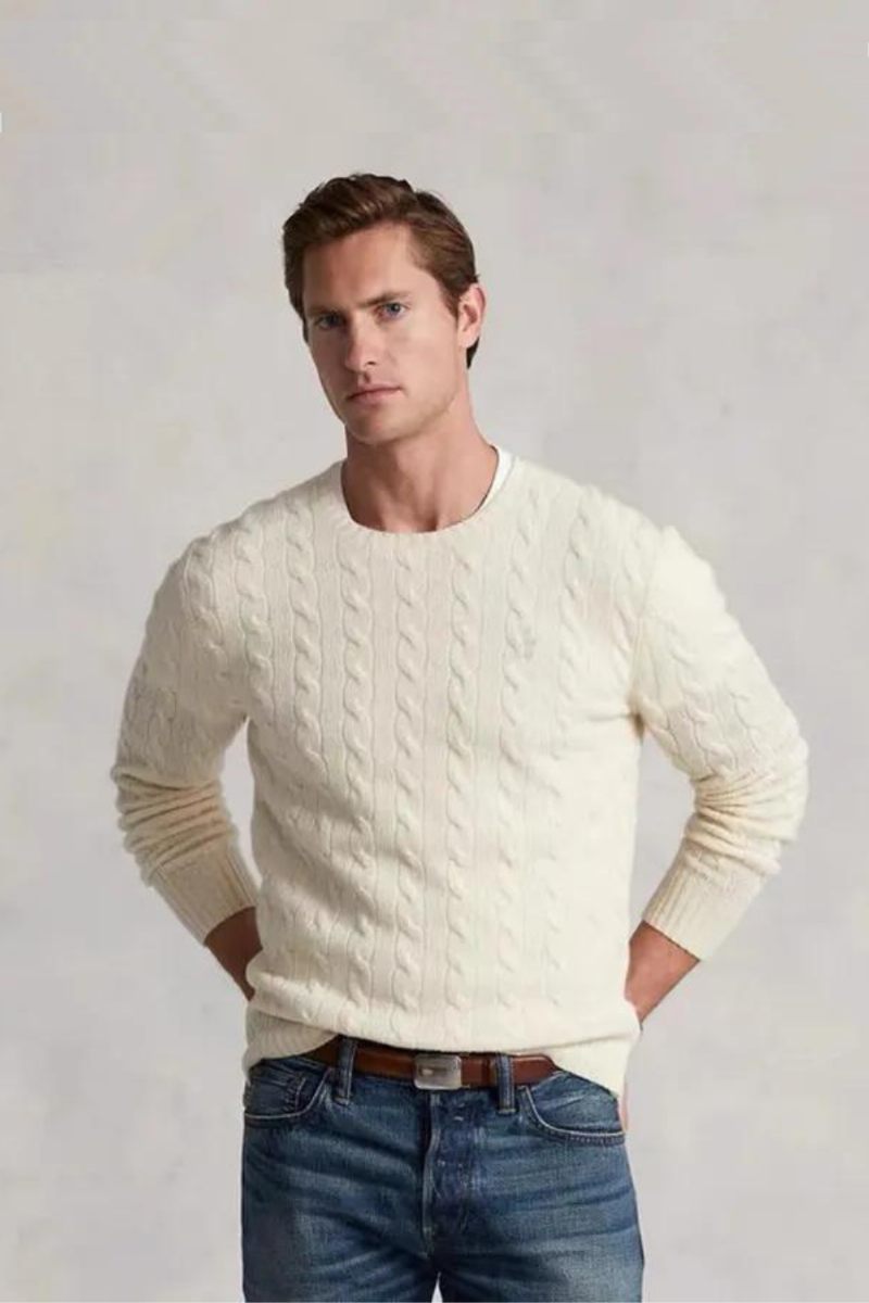 Hästtröja För Män Solid Casual Pull Homme Herrtröja