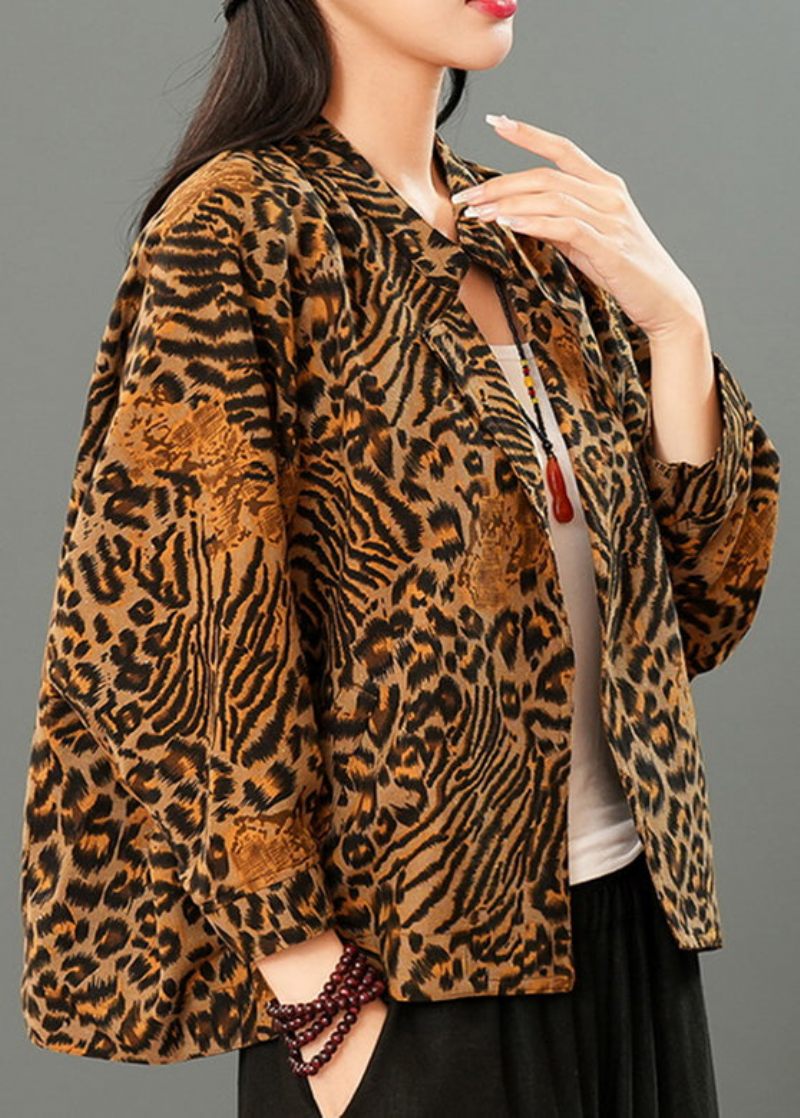 Handgjorda Leopardtryck Cozy Coats Spring - Leopard