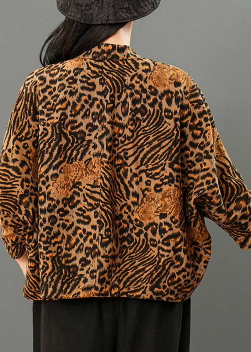 Handgjorda Leopardtryck Cozy Coats Spring - Leopard