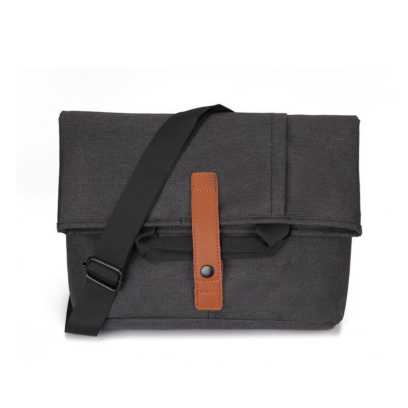 Herr Axelväskor Canvas Messenger Bags Vintage Vattentäta Väskor - Svart