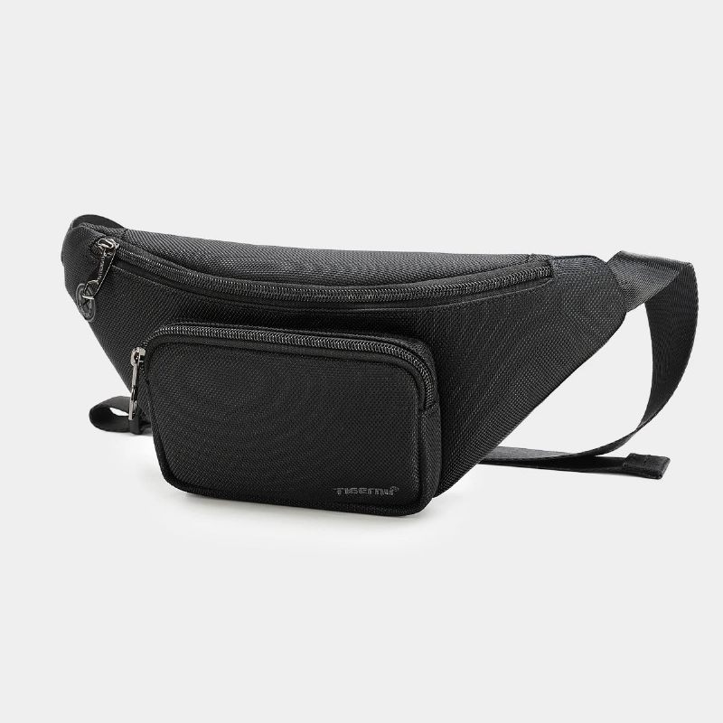 Herr Midjeväskor Crossbody-väska Mode Manlig Sling Bag Casual Chest Bags Handväska - Svart