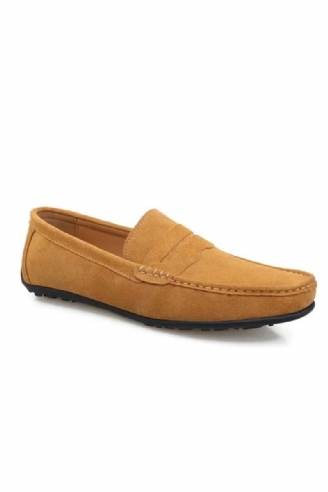 Herr Tofsar Loafers Split Läder Andas Svarta Skor Mjuk Utomhus Fritidsdaglig Sommar Mules Klänning Sandaler Flats