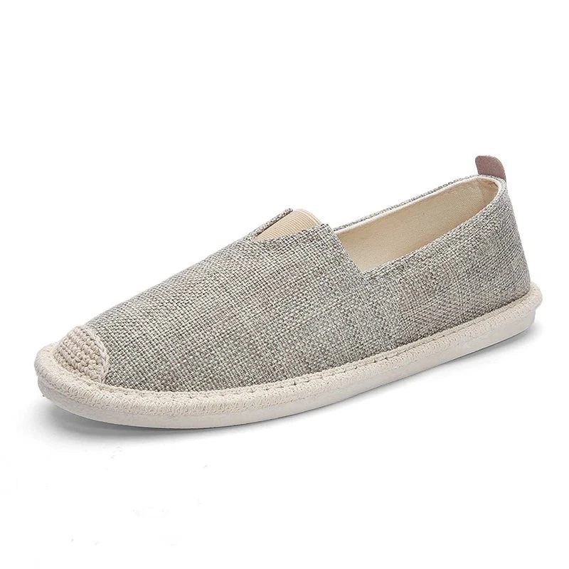 Herrskor I Massiv Canvas Sommarmjuka Loafers Andas Bekväma Mjuka Slip Wear - Beige