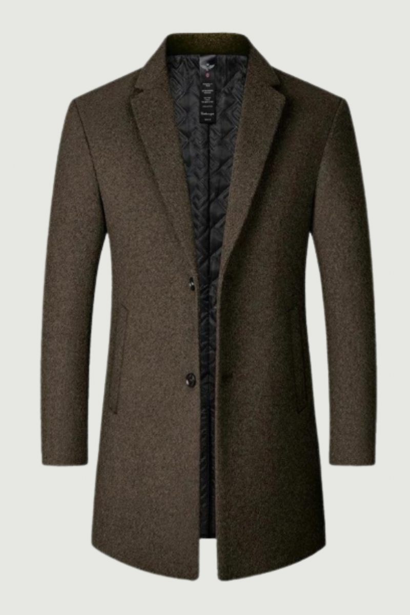 Höst Vinter Herr Yllejackor Boutique High-end Ullblandning Överrock Trench X-lång Tjock Kappa Över Knäet Coat