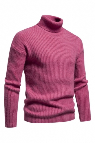 Höst Vintertröja Herr Tröjor Turtleneck Tröja Varma Pullovers Man Toppar