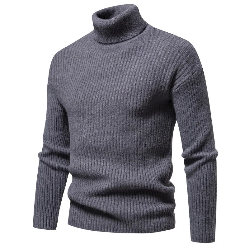 Höst Vintertröja Herr Tröjor Turtleneck Tröja Varma Pullovers Man Toppar - Rose