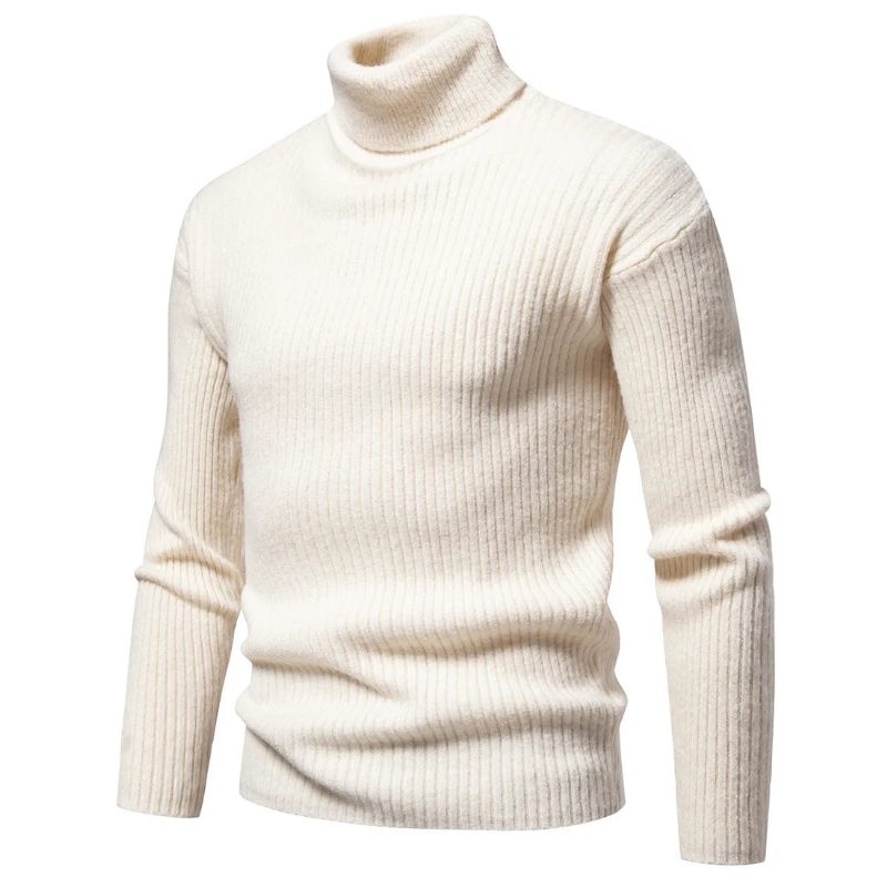 Höst Vintertröja Herr Tröjor Turtleneck Tröja Varma Pullovers Man Toppar - Rose