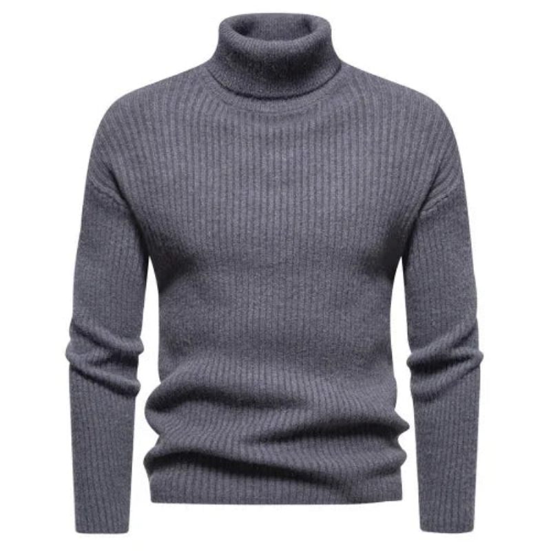 Höst Vintertröja Herr Tröjor Turtleneck Tröja Varma Pullovers Man Toppar - Rose