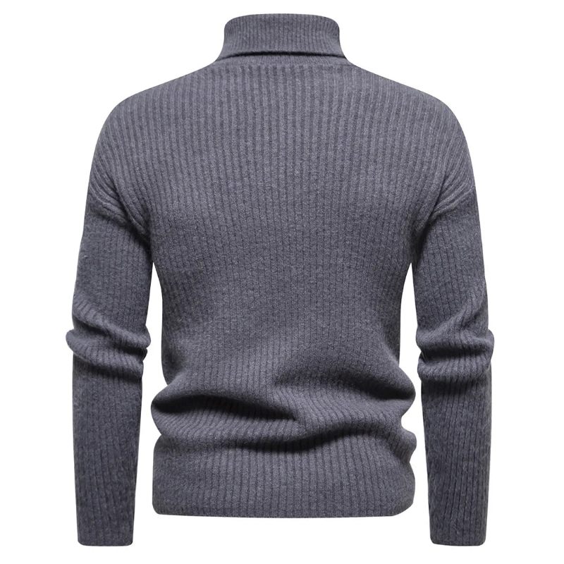 Höst Vintertröja Herr Tröjor Turtleneck Tröja Varma Pullovers Man Toppar - Rose