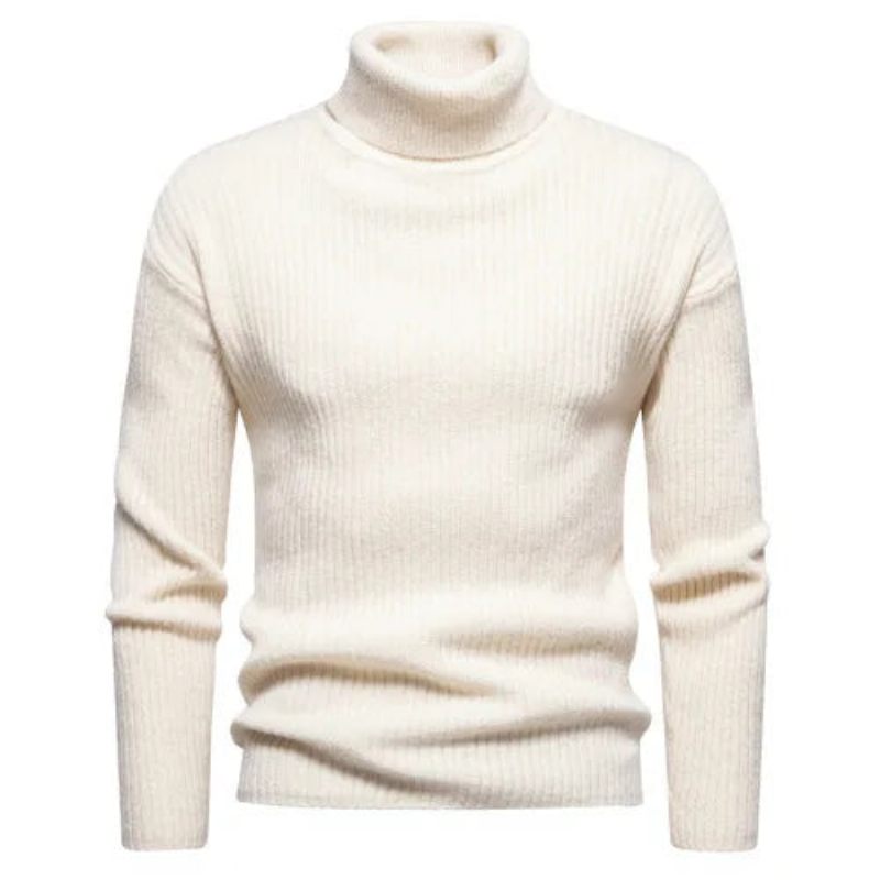 Höst Vintertröja Herr Tröjor Turtleneck Tröja Varma Pullovers Man Toppar - Rose