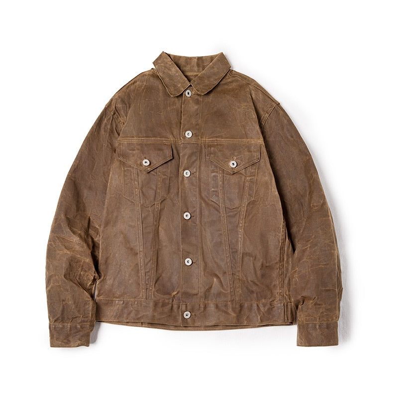 Jeansväst För Män Ärmlös Jacka För Män Retro Streetwear Fritidsväst Herrväst - Mörk Khaki