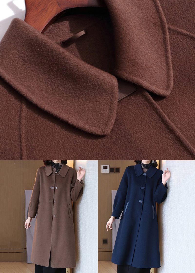 Kaffe Solid Wool Coats Peter Pan Krage Långärmad - Ullrockar för kvinnor