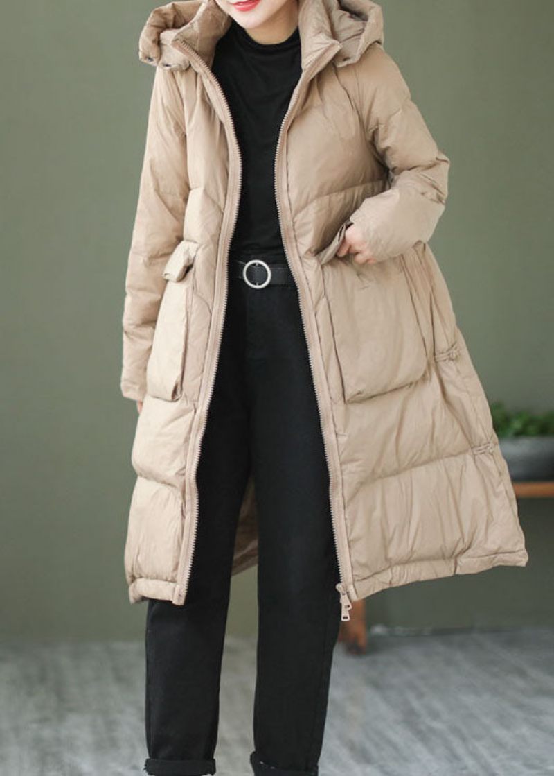 Kaki Casual Duck Dunjacka Hooded Winter