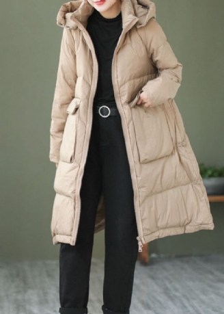 Kaki Casual Duck Dunjacka Hooded Winter