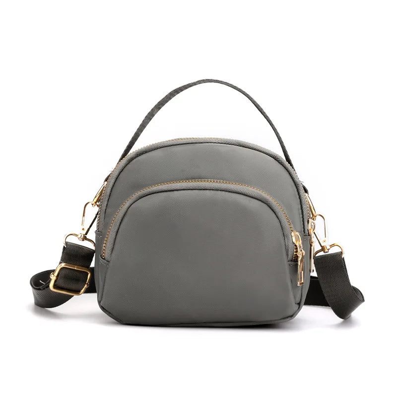 Kvinnlig Axelväska Nylon Kvinnor Messenger Bag Crossbody-väskor - Lila