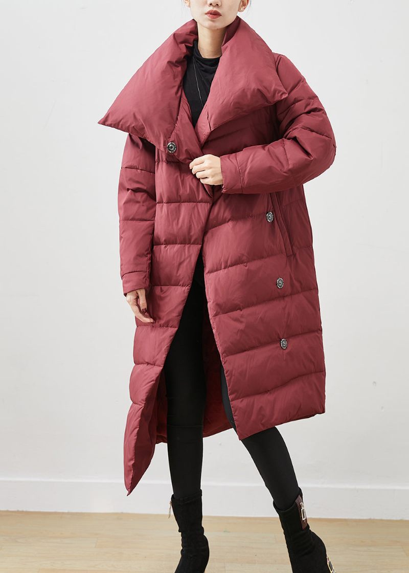 Kvinnor Mulberry Asymmetrisk Warm Duck Dun Puffer Jacka Vinter