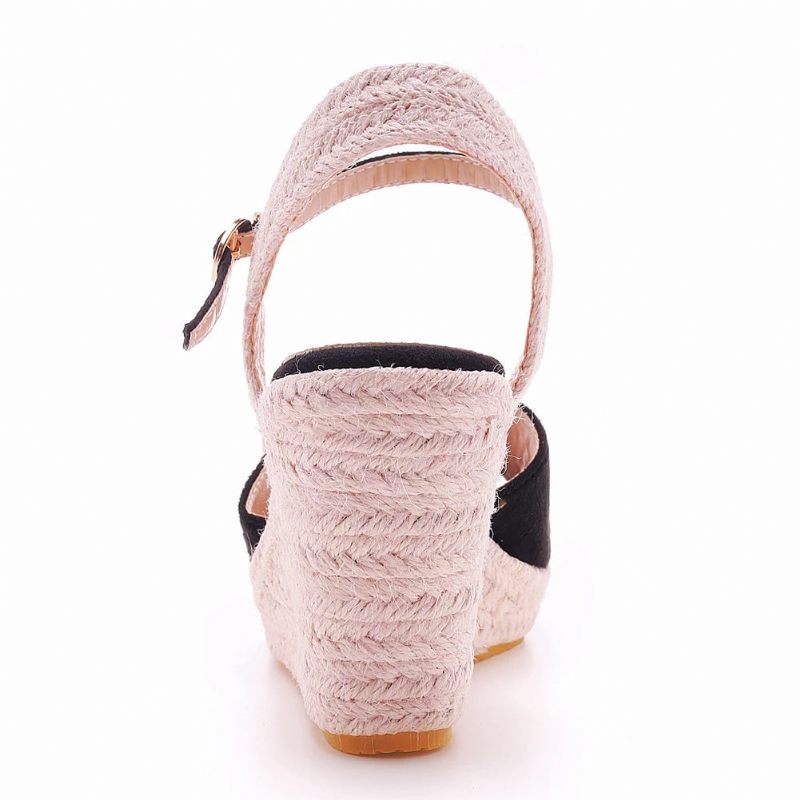 Kvinnor Sommarskor Kvinnliga Wedges Sandaler Plattform Höga Klackar - Beige