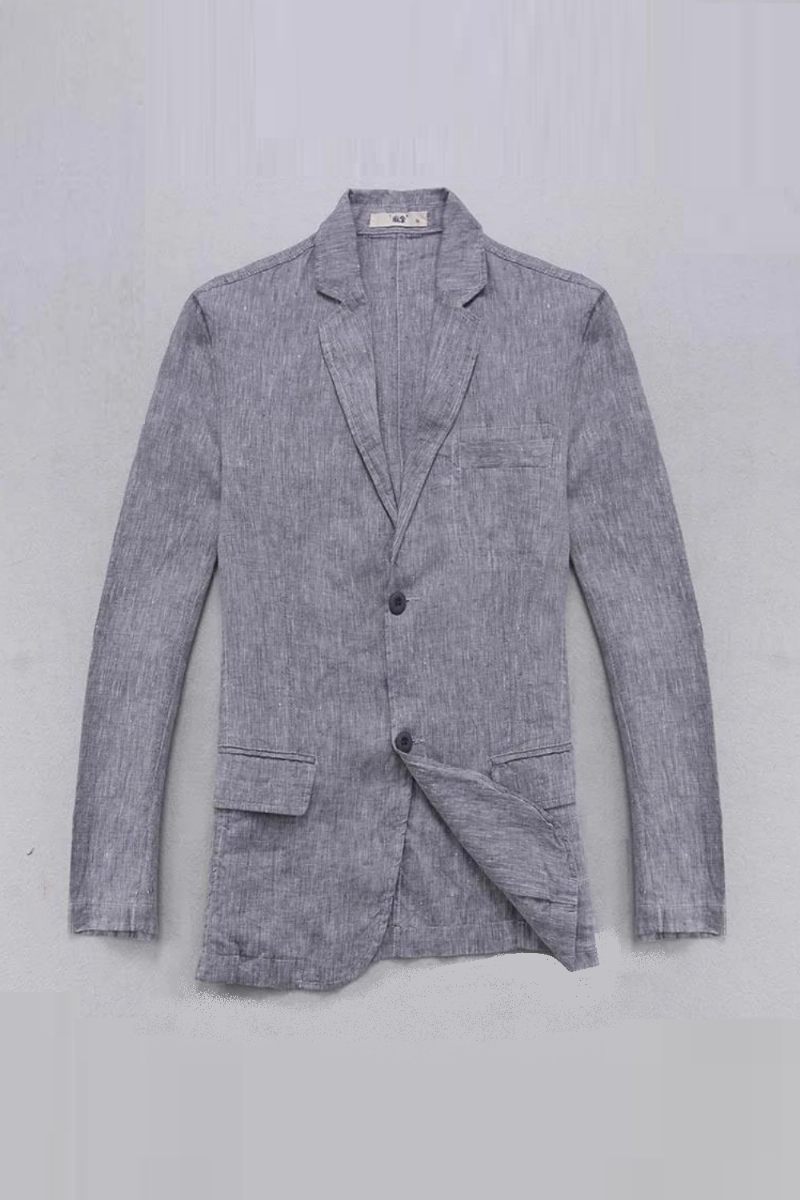 Linne Jacka Herr Kavaj Solid Smart Casual Jackor