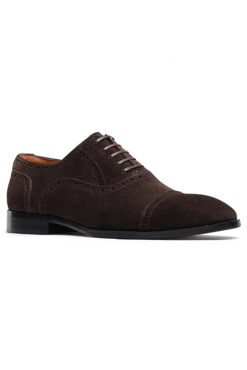 Män Brogues Brun Snidad Snörning Casual Classic Dress Shoes