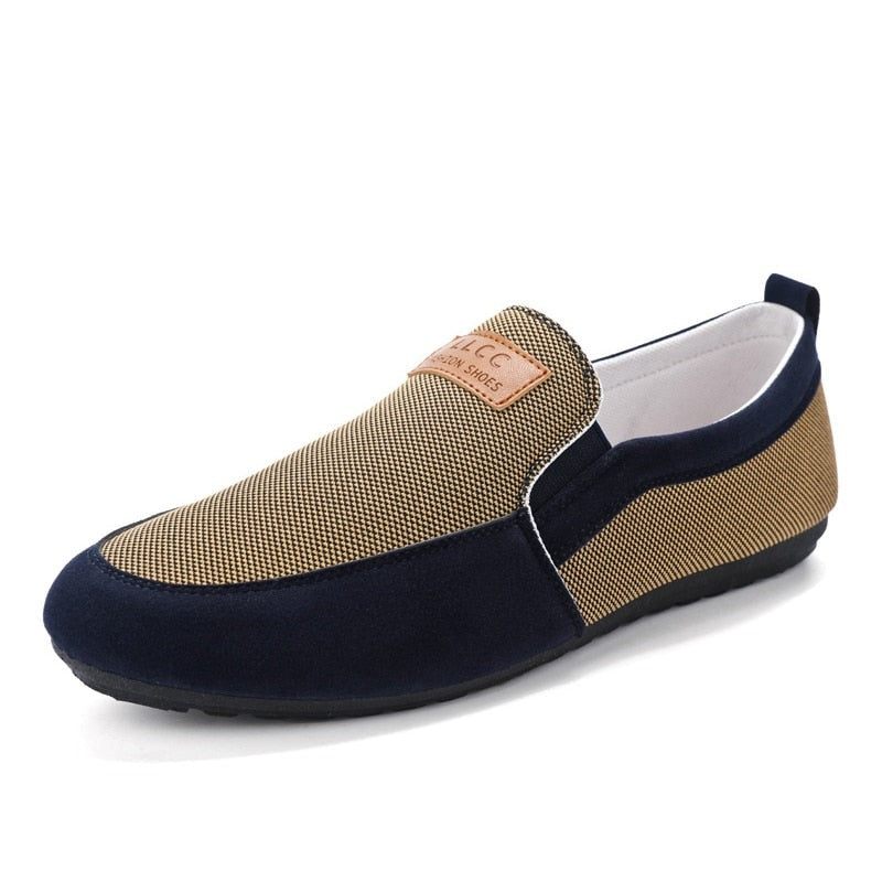 Män Casual Skor Vår Höst Canvas Trend Mångsidig Student Loafers - Kaki