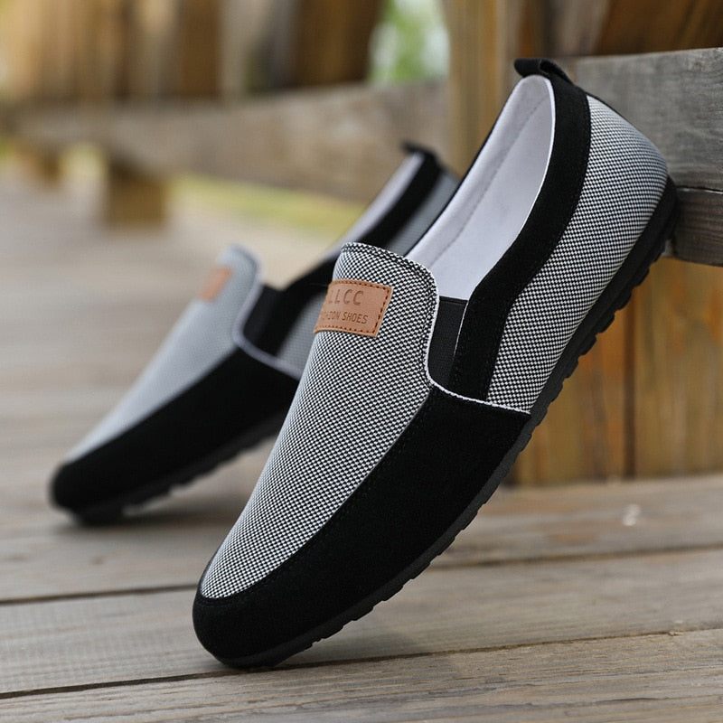 Män Casual Skor Vår Höst Canvas Trend Mångsidig Student Loafers - Kaki