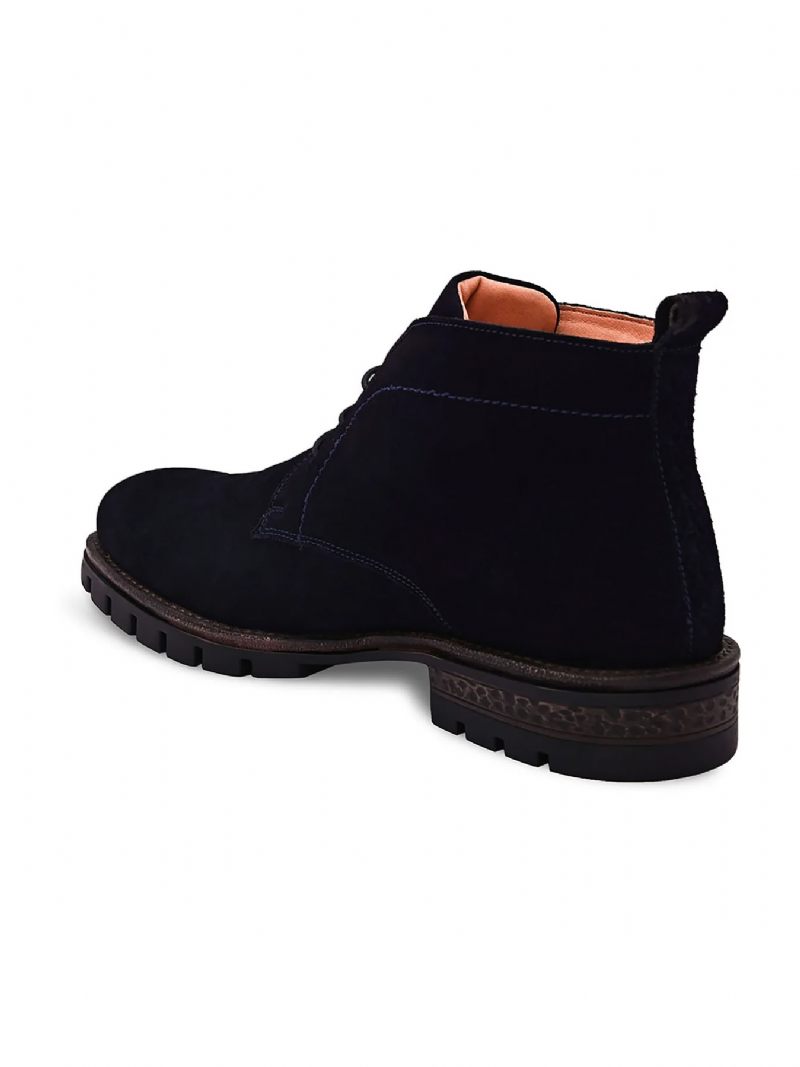 Män Chelsea Boots Vår Höst Hög Hjälp Klassisk Stil Casual - Svart