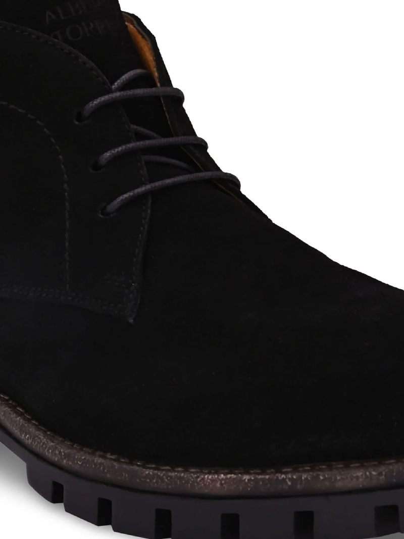 Män Chelsea Boots Vår Höst Hög Hjälp Klassisk Stil Casual - Svart