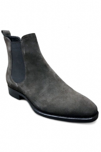 Män Chelsea Boots Vår Höst Hög Hjälp Klassisk Stil Casual Män Skor