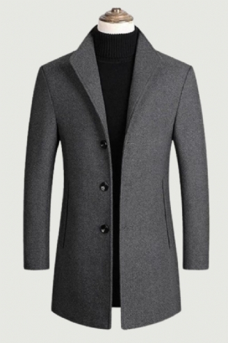 Män Vinterjackor Ullblandningar Cashmere Trenchcoats Man Business Casual Coats